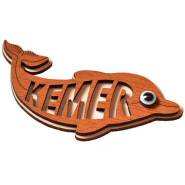 Kemer Themed Wooden Customised City Name Letter Souvenir Fridge Magnet - 13