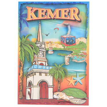 Kemer Themed Wooden Customised Door Sign Board 200x290 Mm - Thumbnail