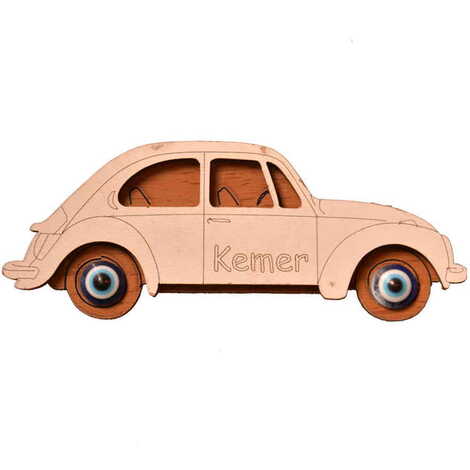 Kemer Themed Wooden Engraved Souvenir Fridge Magnet - 31