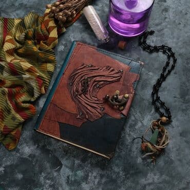 Lizard Themed Large Leather Notebook