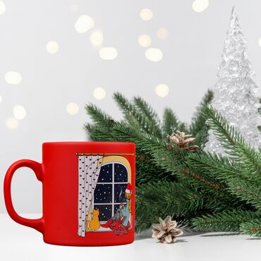 Wholesale Red Coffee Weather Ceramic Mug