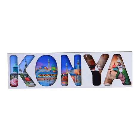 Konya Themed Wooden Customised City Name Letter Souvenir Fridge Magnet