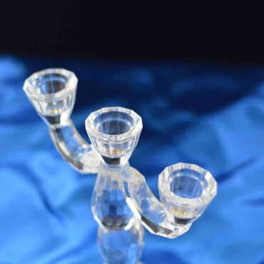 Crystal Triple Candle Holder - Standart - 4