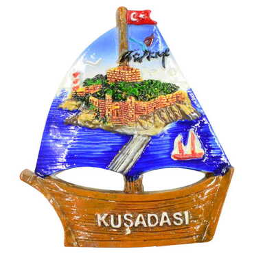 Kusadasi Polyester Sailbot Magnet - Myros