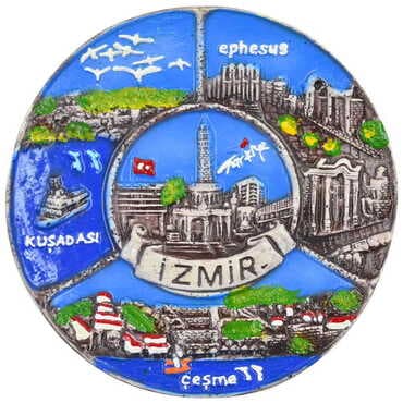 Toptan Kuşadası Temalı 15 Cm Yöresel Tabak