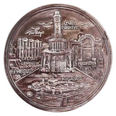 Toptan Kuşadası Temalı 20 Cm Yöresel Tabak  - 5