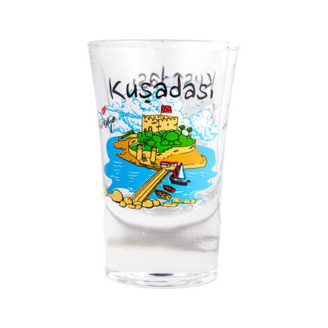 Toptan Kuşadası Temalı Baskılı Shot Bardak 45x70 mm - 5