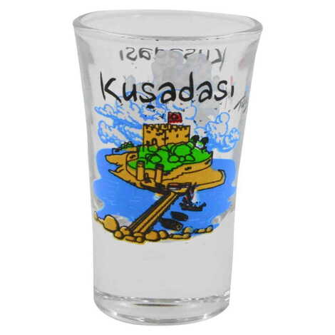 Toptan Kuşadası Temalı Baskılı Shot Bardak 45x70 mm