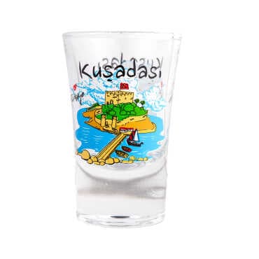 Toptan Kuşadası Temalı Baskılı Shot Bardak 45x70 mm