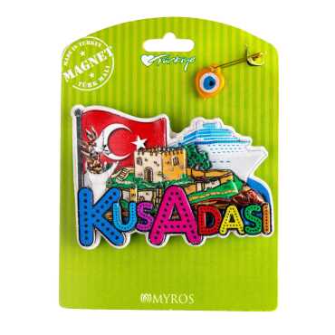 Kuşadası Temalı Kartonetli Uv Polyester Magnet - Myros