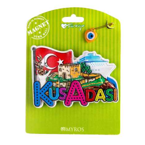 Kuşadası Temalı Kartonetli Uv Polyester Magnet - 1