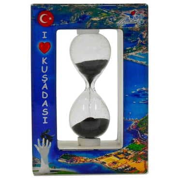 Kusadasi Themed Custom Logo Printed Wooden Hourglass