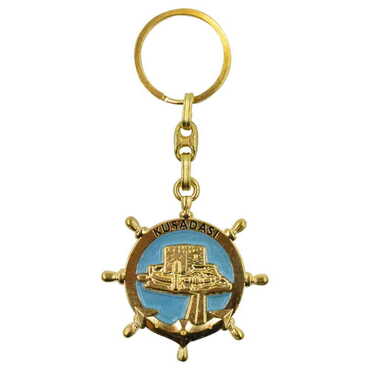 Toptan Kuşadası Temalı Metal Kabartma Anahtarlık - 5