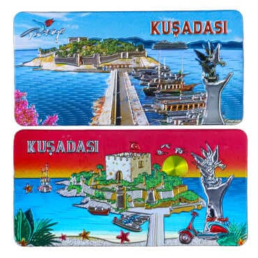 Kuşadası Themed Metallic Refrigerator Magnet 50x100 mm - 2