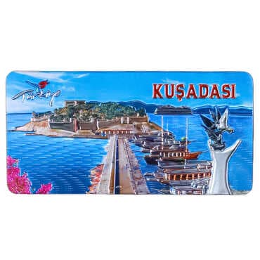 Kuşadası Themed Metallic Refrigerator Magnet 50x100 mm - 8