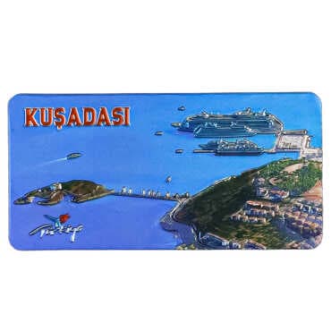 Kuşadası Themed Metallic Refrigerator Magnet 50x100 mm - 9