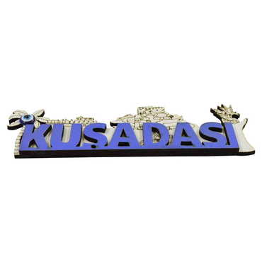 Kusadasi Themed Wooden Engraved Souvenir Fridge Magnet - Standart - 2