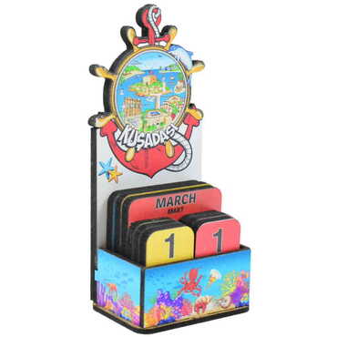 Kusadasi Themed Wooden Table Calendar - Standart - 2