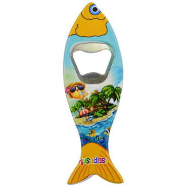 Toptan Kuşadası Temalı Myros Balık Açacak Magnet 42x130 mm - 4
