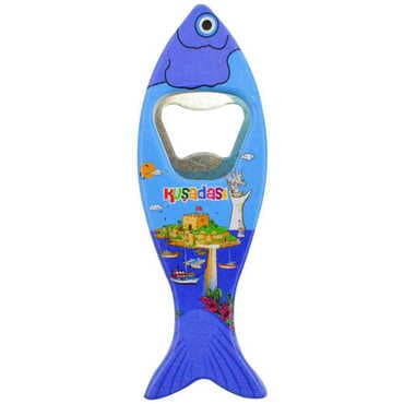 Toptan Kuşadası Temalı Myros Balık Açacak Magnet 42x130 mm - 9