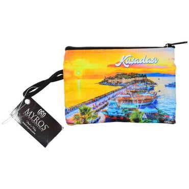 Kusadasi Themed Turkish Woven Wallet 215x155x8 mm - 7