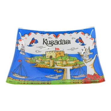Toptan Kuşadası Temalı Myros Dekoratif Cam Çerezlik 12X14 cm - 2