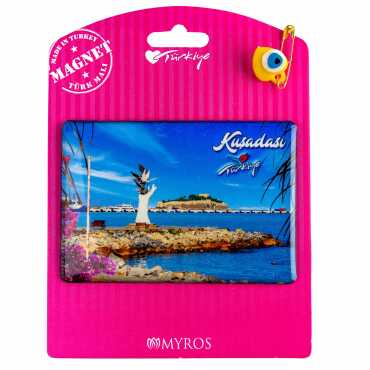 Kuşadası Temalı Myros Kartonetli Magnet - 1