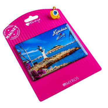 Kuşadası Temalı Myros Kartonetli Magnet - 5