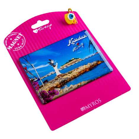 Kuşadası Temalı Myros Kartonetli Magnet - 5