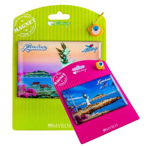 Kuşadası Temalı Myros Kartonetli Magnet - 2