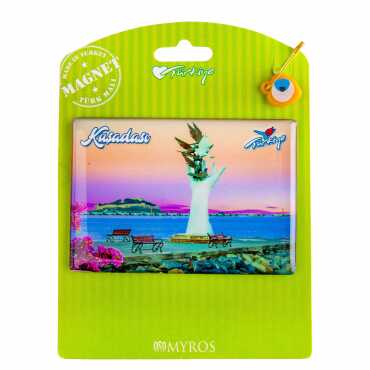 Kuşadası Temalı Myros Kartonetli Magnet - 3