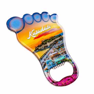 Kuşadası Temalı Myros Metal Ayak Açacak Magnet 100x59 mm - 5