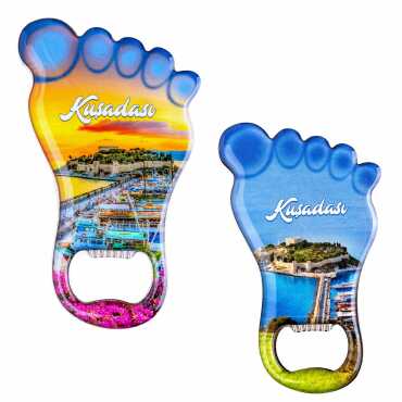 Kuşadası Temalı Myros Metal Ayak Açacak Magnet 100x59 mm - 2