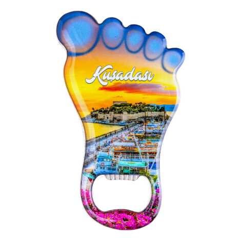 Kuşadası Temalı Myros Metal Ayak Açacak Magnet 100x59 mm - 3