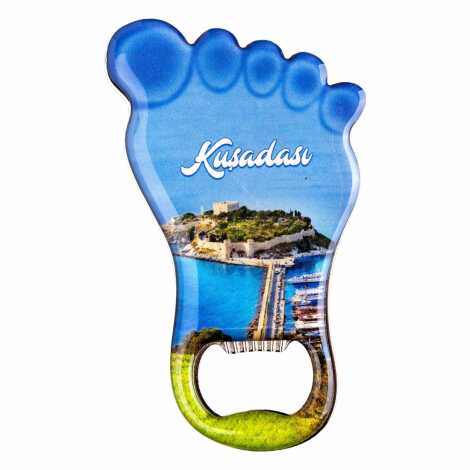 Kuşadası Temalı Myros Metal Ayak Açacak Magnet 100x59 mm - 4