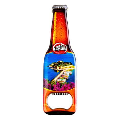 Kuşadası Temalı Myros Metal Bira Şişesi Açacak Magnet 130x39 mm - 3