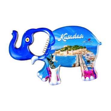 Kuşadası Temalı Myros Metal Büyük Fil Açacak Magnet 100x60 mm - 3