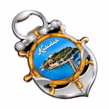 Kuşadası Temalı Myros Metal Çapa Açacak Magnet 105x72 mm - 2