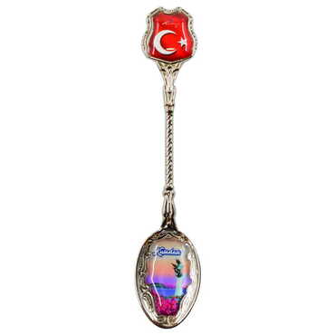 Kusadasi Themed Collectible Souvenir Metal Tea Spon With Giftbox - Standart - 2