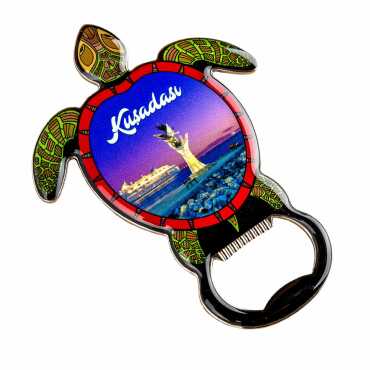 Kuşadası Temalı Myros Metal Kaplumbağa Açacak Magnet 103x75 mm - 5