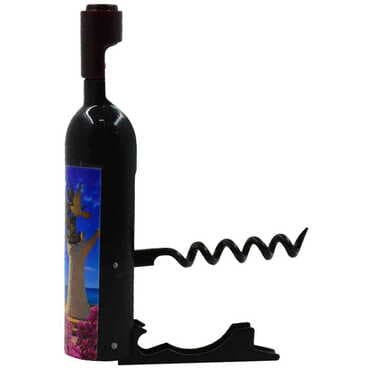 Kusadasi Themed Bottle Shaped Metal Wine Bottle Corkscrew Opener-Magnetic 115x25x25 mm - Standart - 3