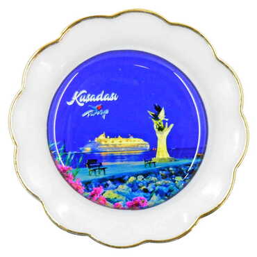 Toptan Kuşadası Temalı Myros Tabak Magnet 73 mm - 3