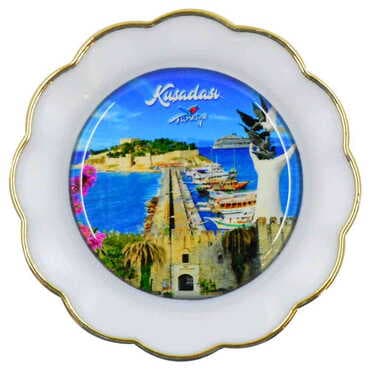 Toptan Kuşadası Temalı Myros Tabak Magnet 73 mm - 5