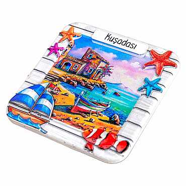 Kuşadası Temalı Myros Yöresel Polyester Magnet - 30