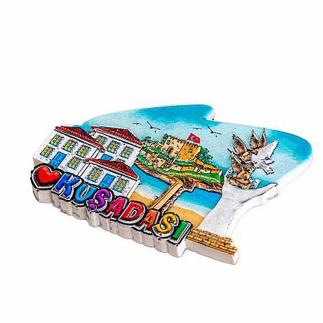 Kuşadası Temalı Myros Yöresel Polyester Magnet - 39