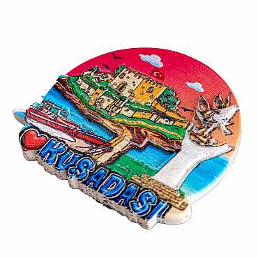 Kuşadası Temalı Myros Yöresel Polyester Magnet - 41