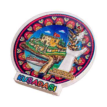 Kuşadası Temalı Myros Yöresel Polyester Magnet - 45