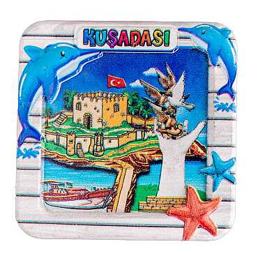 Kuşadası Temalı Myros Yöresel Polyester Magnet - 51