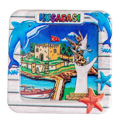 Kuşadası Temalı Myros Yöresel Polyester Magnet - 51