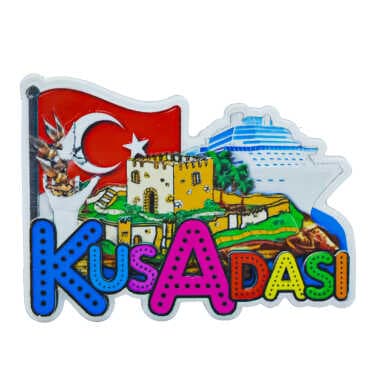 Kuşadası Themed Myros Local Polyester Refrigerator Magnet